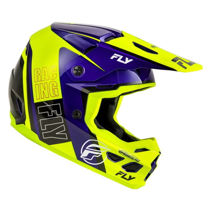 Casque FLY RACING Kinetic Rally - Hi-Vis/bleu/noir | Oxmoto