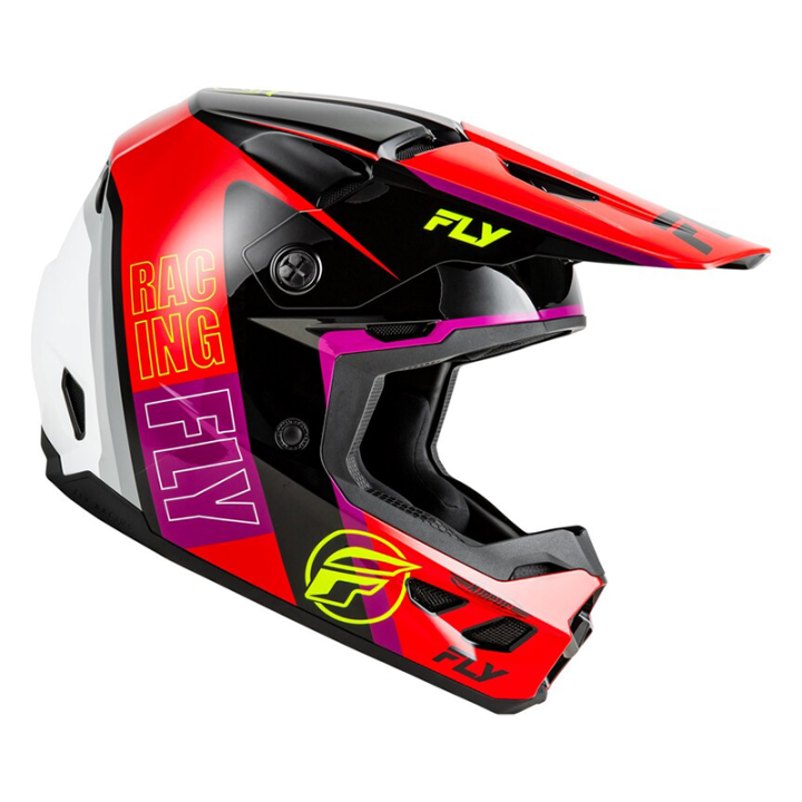 Casque FLY RACING Kinetic Rally - rouge/noir/blanc | Oxmoto