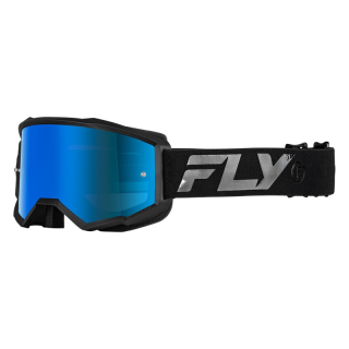 Masque FLY RACING Zone noir - écran Sky Blue fumé | Oxmoto