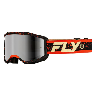 Masque FLY RACING Zone noir/rouge - écran argent fumé