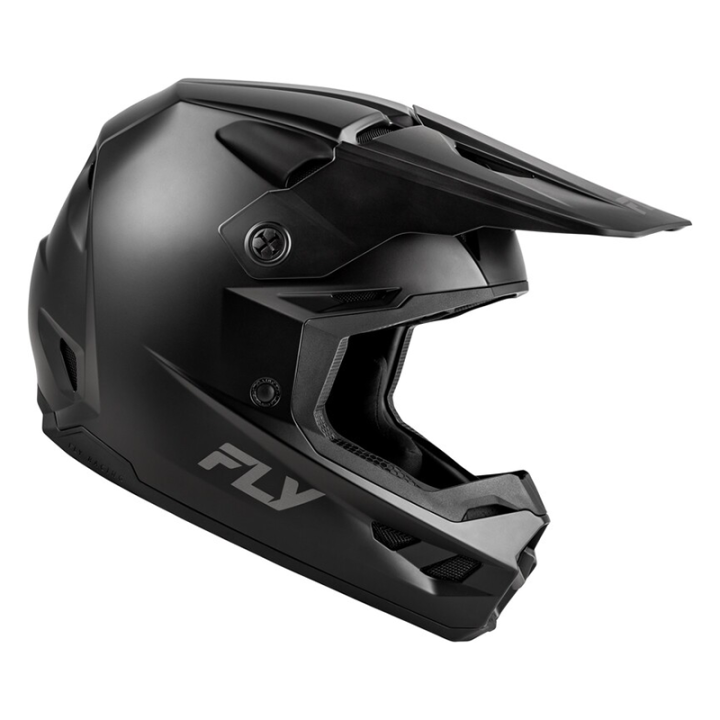 Casque enfant FLY RACING Kinetic Solid - noir mat | Oxmoto