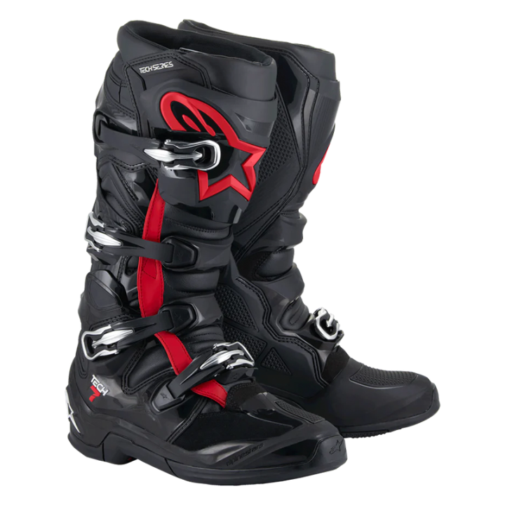 Bottes Alpinestars tech 7 noir/rouge | Oxmoto