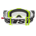 Lunettes Alpinestars vision 8 roll off wordmark blanc/jaune fluo