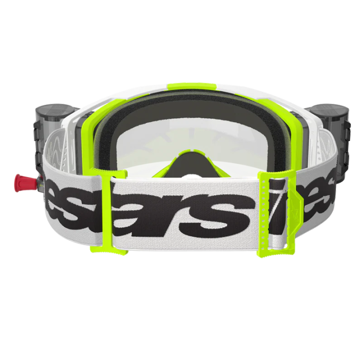 Lunettes Alpinestars vision 8 roll off wordmark blanc/jaune fluo