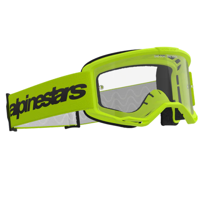 Lunettes Alpinestars vision 3 wordmark jaune fluo | Oxmoto