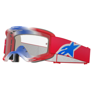 Lunettes Alpinestars vision 5 corp rouge/blanc/bleu | Oxmoto