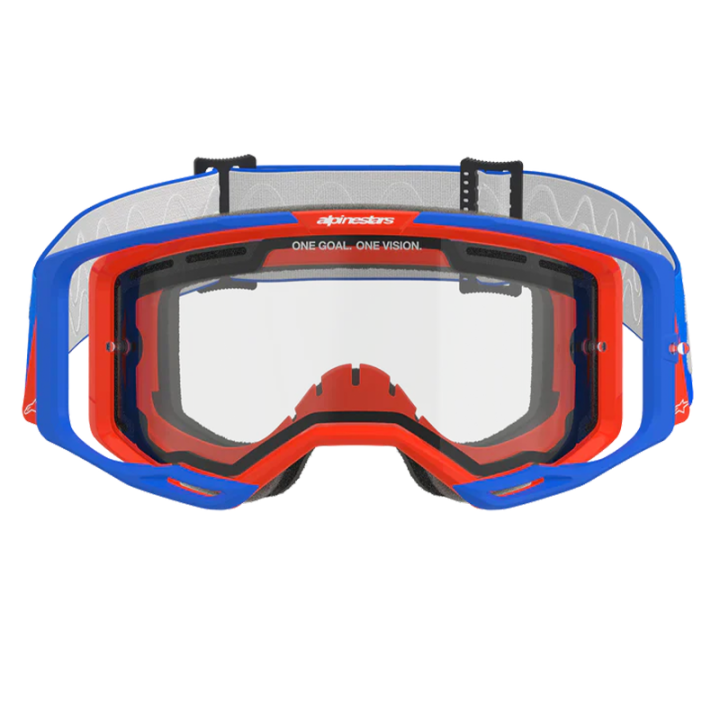 Lunettes Alpinestars vision 8 wordmark bleu/orange | Oxmoto