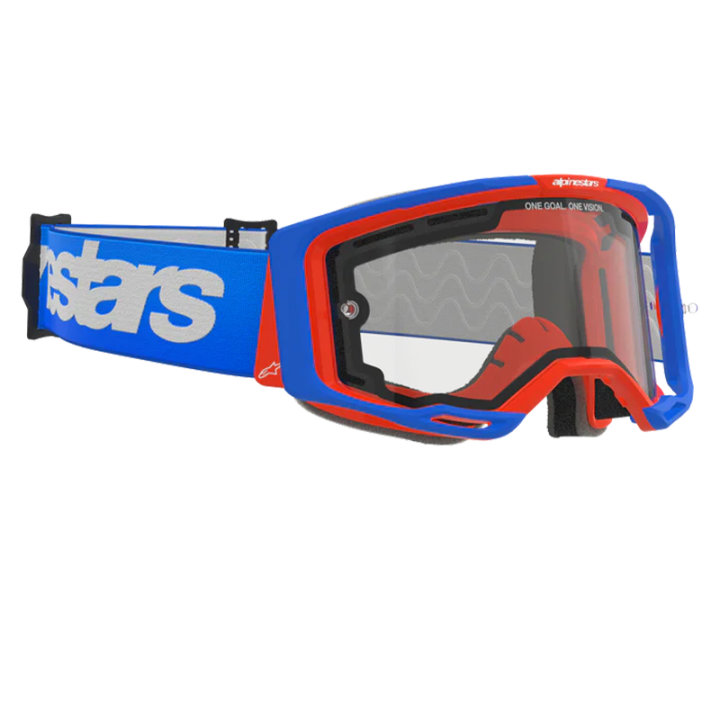Lunettes Alpinestars vision 8 wordmark double vitrage bleu/orange