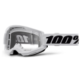Lunettes 100% strata 2 blanc - écran transparent | Oxmoto