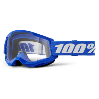 Lunettes 100% strata 2 bleu - écran transparent | Oxmoto