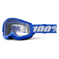 Lunettes 100% strata 2 bleu - écran transparent | Oxmoto