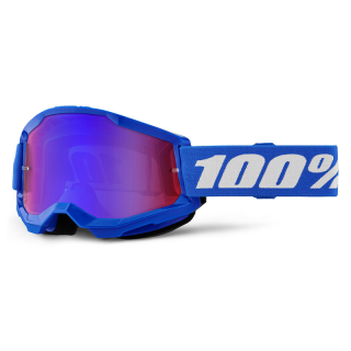 Lunettes 100% strata 2 bleu - écran iridium | Oxmoto