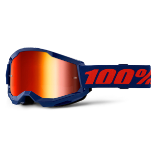 Lunettes 100% strata 2 navy - écran iridium | Oxmoto
