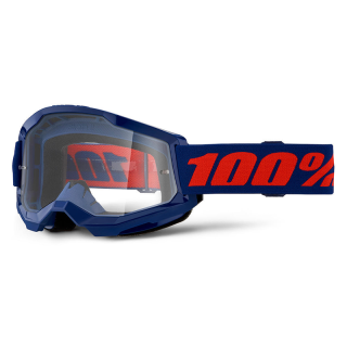 Lunettes 100% strata 2 navy - écran transparent | Oxmoto