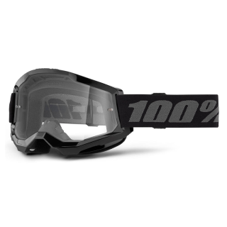 Lunettes 100% strata 2 noir - écran transparent | Oxmoto
