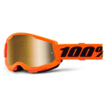 Lunettes 100% strata 2 orange fluo - écran iridium | Oxmoto