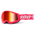 Lunettes 100% strata 2 rose - écran iridium | Oxmoto
