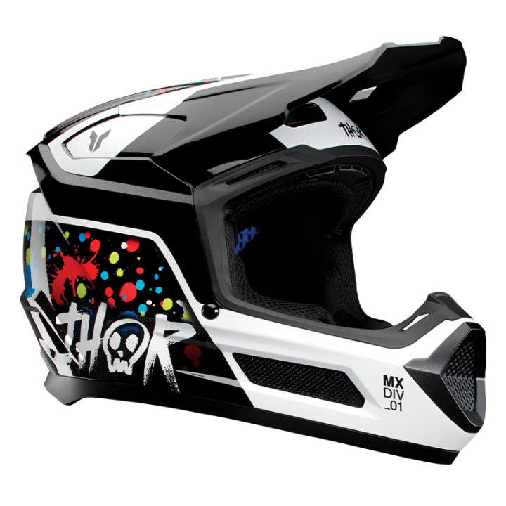 Casque enfants Thor fleet splat noir/jaune/blanc/rouge/bleu 2025