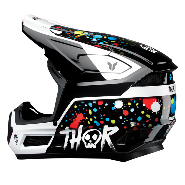 Casque enfants Thor fleet splat noir/jaune/blanc/rouge/bleu 2025