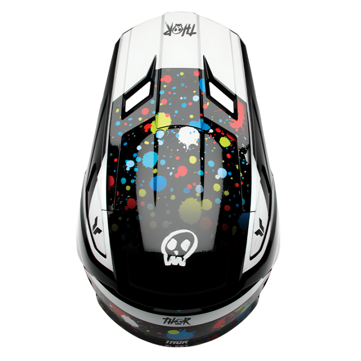 Casque enfants Thor fleet splat noir/jaune/blanc/rouge/bleu 2025