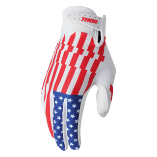 Gants Thor launchmode blanc/rouge/bleu | Oxmoto