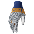 Gants Thor sportmode bravo blanc/gris/bleu | Oxmoto