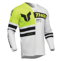 Maillot Thor launchmode dozer jaune/blanc 2025 | Oxmoto