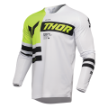 Maillot Thor launchmode dozer jaune/blanc 2025 | Oxmoto