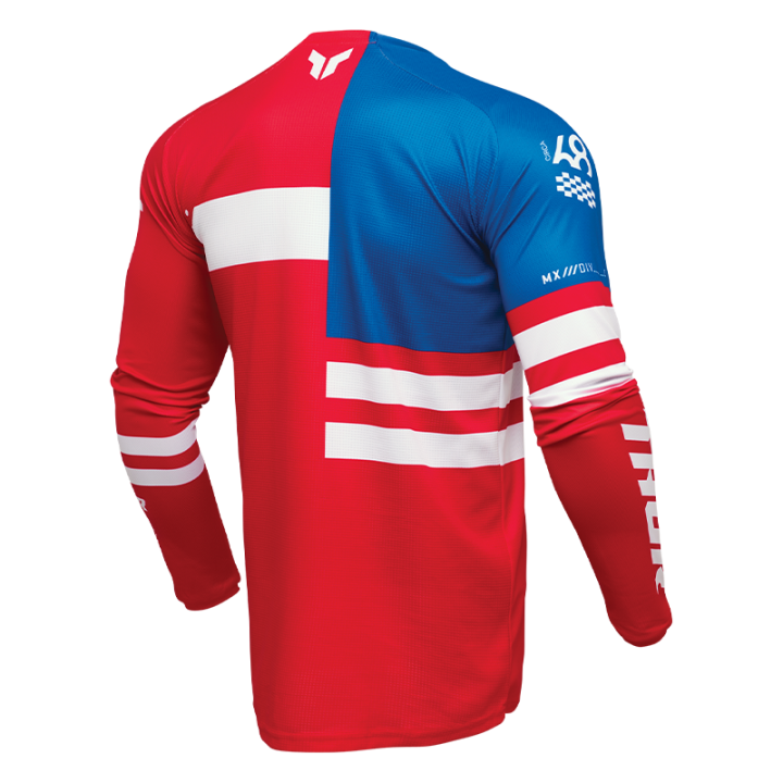 Maillot Thor launchmode patriot rouge 2025 | Oxmoto
