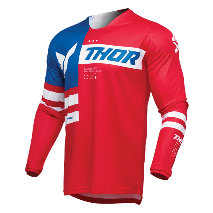 Maillot Thor launchmode patriot rouge 2025 | Oxmoto