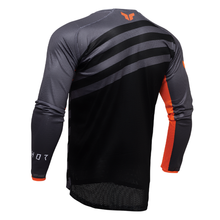 Maillot Thor launchmode vented noir/gris 2025 | Oxmoto