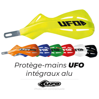 Protège-mains UFO alu ø 22,2mm jaune | Oxmoto