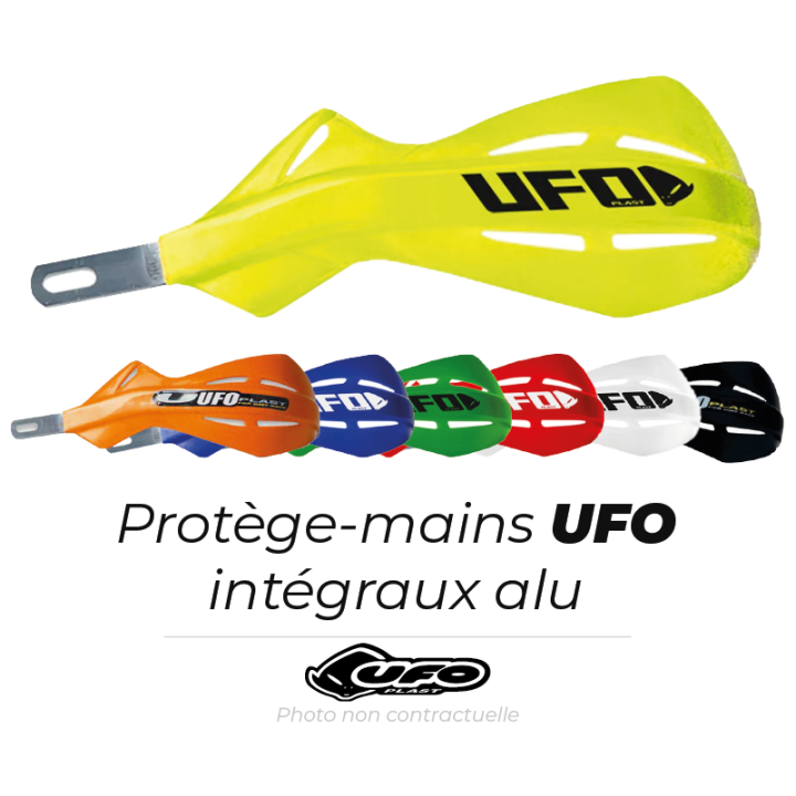 Protège-mains UFO alu ø 22,2mm jaune | Oxmoto