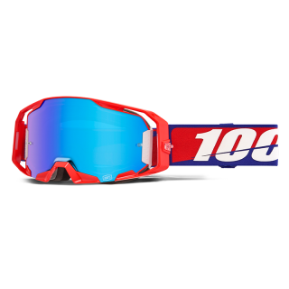 Lunettes 100% armatic best - ecran mirror bleu | Oxmoto