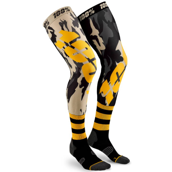 Chaussettes montantes 100% rev assault noir/jaune | Oxmoto