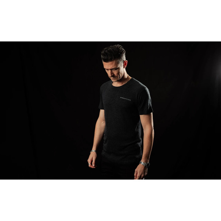 T-shirt stark future merino noir | Oxmoto