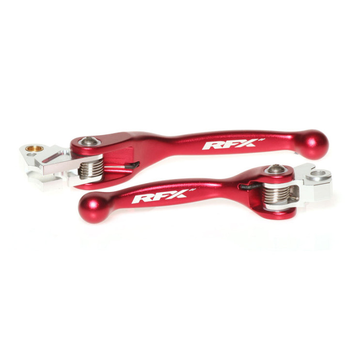 Ensemble de leviers retournables forgés RFX race rouge Kawasaki kx 250 f 2004-2012