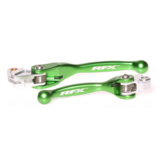 Ensemble de leviers retournables forgés RFX race vert Kawasaki kx 85 2001-2024