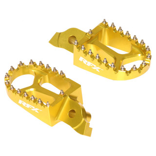 Repose-pieds RFX Pro Series aluminium CNC - jaune | Oxmoto