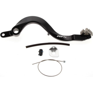 Pédale de frein arrière RFX pro st anodisé dur noir / anodisé dur titane Kawasaki kxf450 kx 450 f 2006-2018