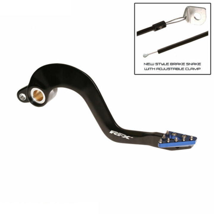 Pédale de frein arrière RFX pro st anodisé dur noir/bleu Yamaha yz125/250 yz 250 2005-2024