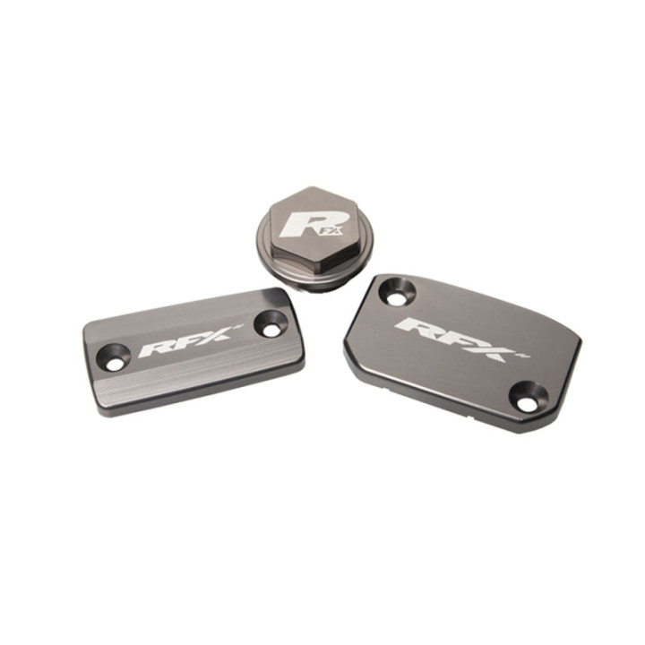 Jeu de couvercles de maîtres-cylindres RFX Pro Series - gris minéral / frein Brembo et embrayage Magura