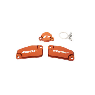 Jeu de couvercles de maîtres-cylindres RFX Pro Series - orange / frein et embrayage formula