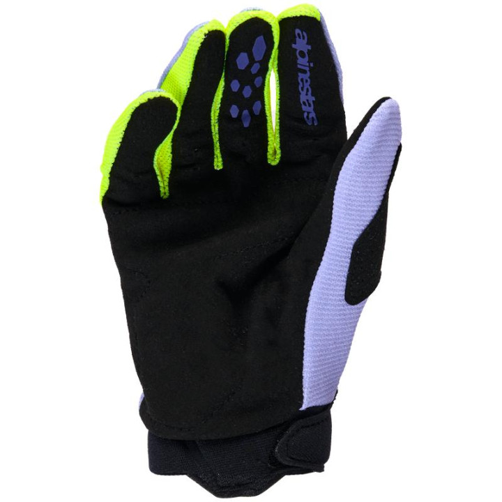 Gants enfant Alpinestars full bore v2 violet/jaune | Oxmoto