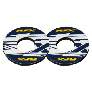 Paire de donuts de poignée RFX sport (X Bleu/Jaune) | Oxmoto