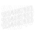 Numéro de course 1 Blackbird 13x7cm blanc | Oxmoto