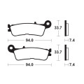 Plaquettes de frein Tecnium MX/ATV métal fritté - MOR465