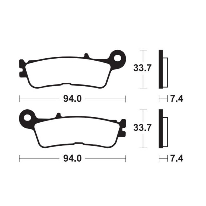 Plaquettes de frein Tecnium MX/ATV métal fritté - MOR465