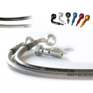 Durite de frein aviation speedbrakes inox/raccord rouge KTM 525 sx racing 2005-2006