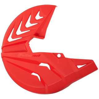 Protège disque avant Polisport rouge | Oxmoto